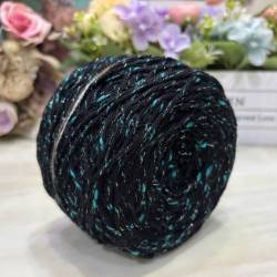 茉莉款毛線-綠黑 150g